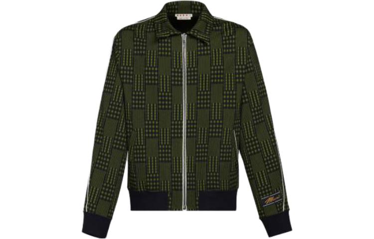 MARNI SS23 Logo Print Colorblock Pullover Long Sleeve Sweatshirt Blue Men FUMU0096QX-UTC029-00W06