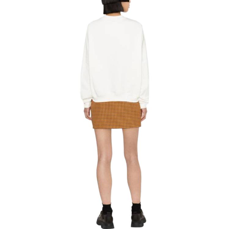 Shop MARNI SS23 オレンジ チェック ミッドライズ スリムフィット スカート. GOMA0553IUUTP730CHR79