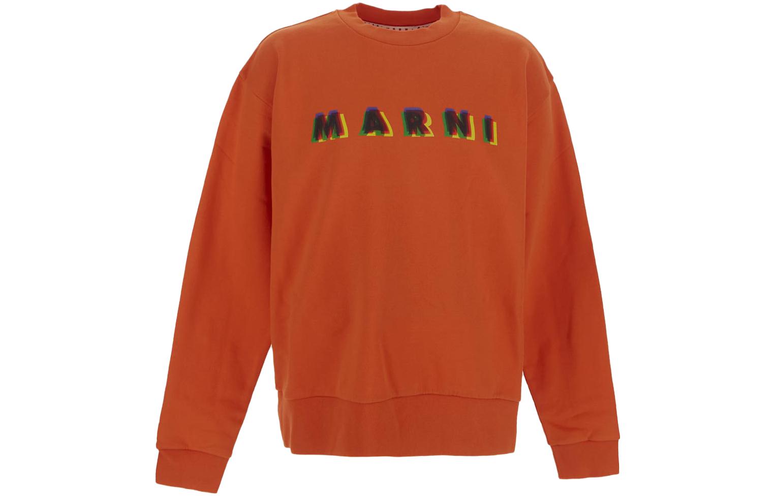 MARNI SS23 Pink Crewneck Pullover Sweatshirt Long Sleeve FUMU0074P9-USCU87-L1C37