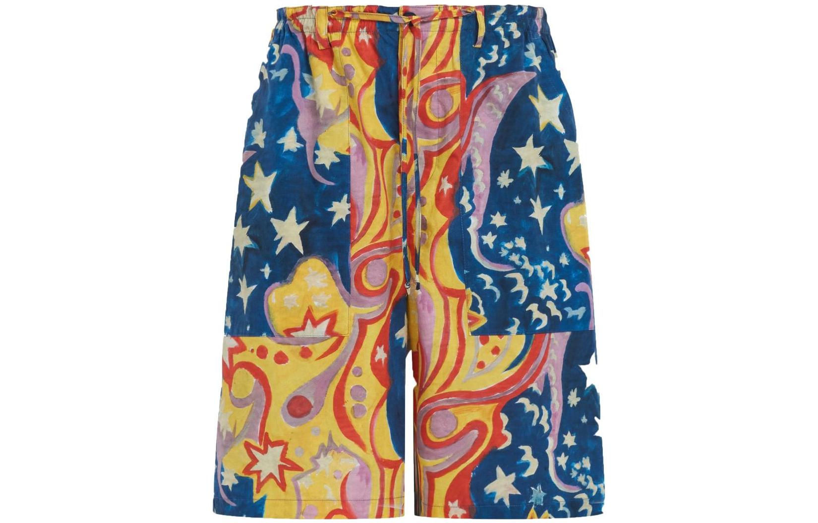 MARNI SS23 Pattern Printed Knee-Length Shorts Men’s Blue PUMU0229A0-UTC259-GPB56
