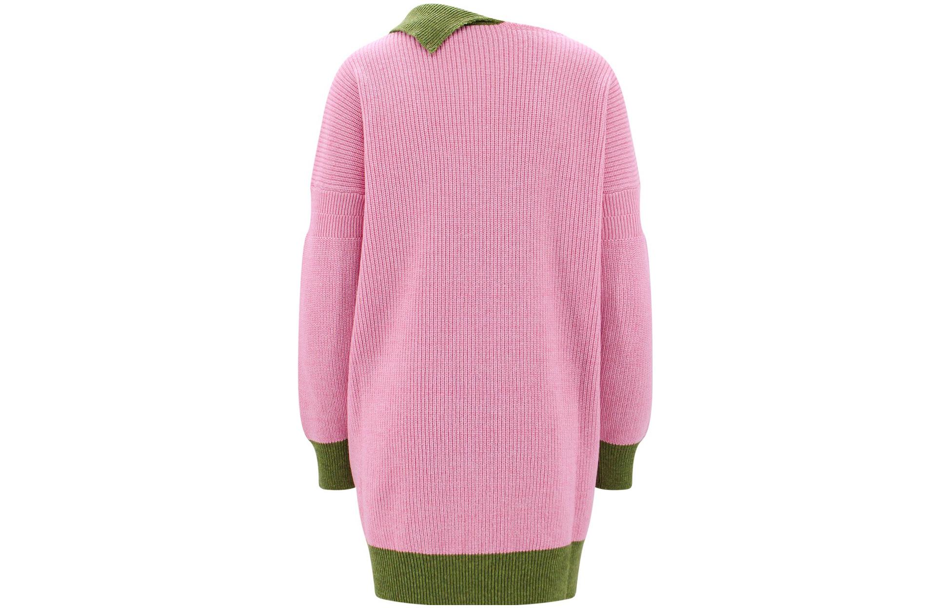 Lookbook マルニ SS23 ピンク ロゴ オーバーサイズ ランタンスリーブ ニットドレス ABMD0111Q1-UFH440-MXC18