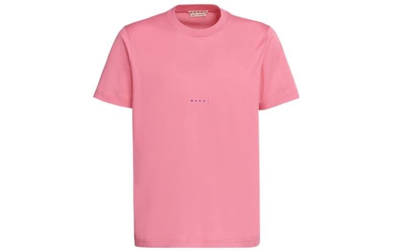 Order マルニ SS23 無地 クルーネック カジュアル 半袖 Tシャツ ピンク ティーシャツ HUMU0198PD-USCS87-LOC37