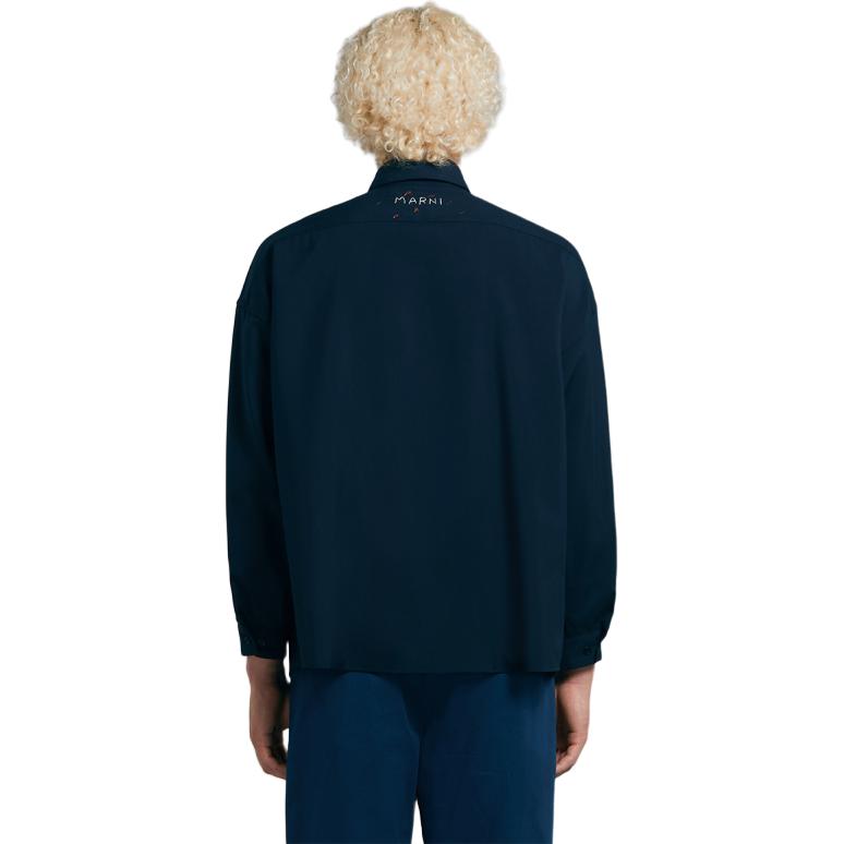 Shop MARNI SS24 黑龍年限定長袖襯衫 CUMU0061S1TW83900B99