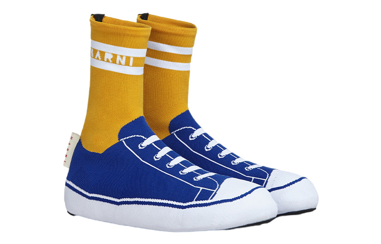Marni Trompe L'œil High-Top 'Blue Jacquard' 圖 2