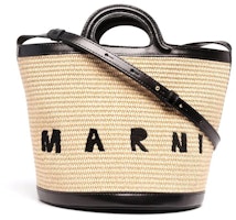 Marni Tropicalia Bucket Bag Small Neutral/Black Marni Tropicalia Bucket Bag Small Neutral/Black