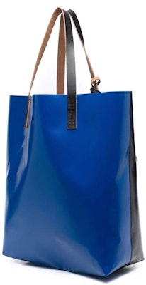 Tas Tote Marni Logo Dua Warna Cetak Biru/Hitam Order Tas Tote Marni Logo Dua Warna Cetak Biru/Hitam