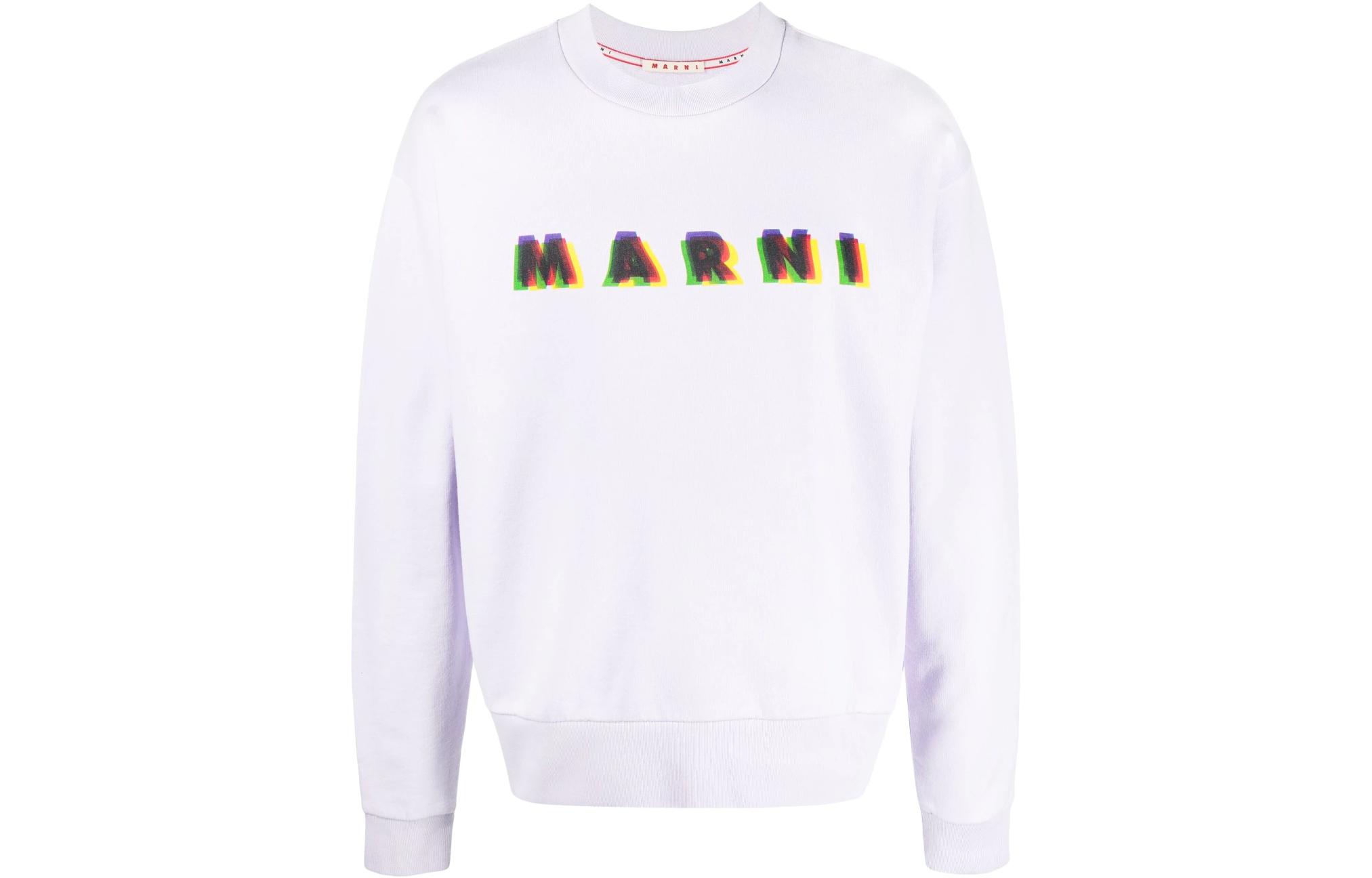 MARNI White Hoodie with Heart Print Design FUMU0067PH-USCW02-LLW02