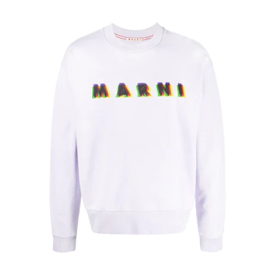 MARNI White Hoodie with Heart Print Design FUMU0067PH-USCW02-LLW02