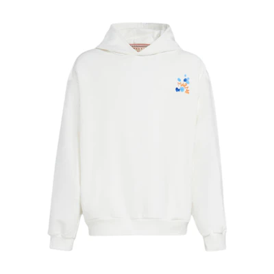 MARNI White Hoodie with Oversized Fit and Logo Print FUMU0137P0USCW98-WHITE