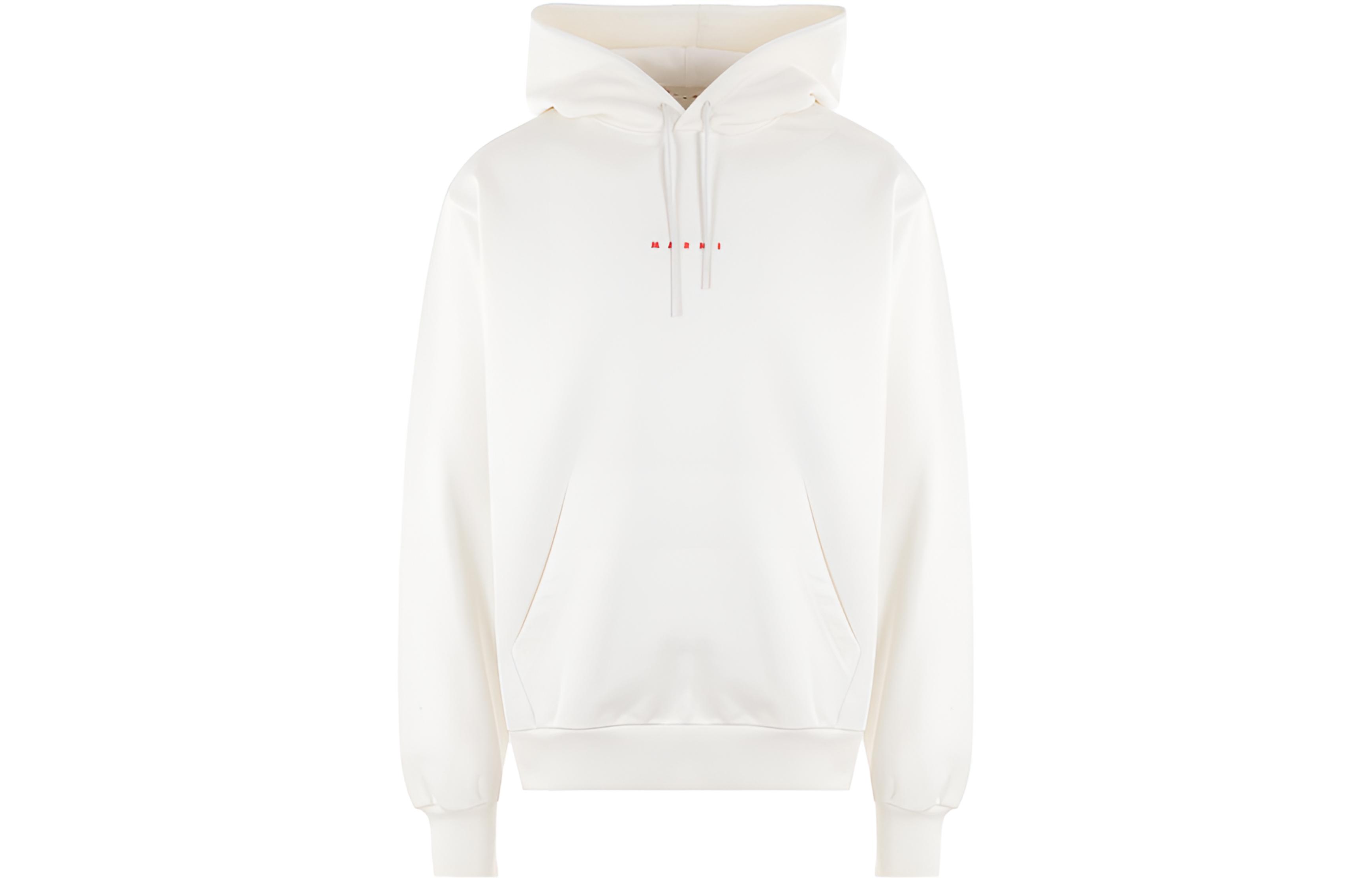 MARNI White Logo Print Crewneck Long-Sleeve Sweatshirt FUMU0074PPUSCW96-WHITE