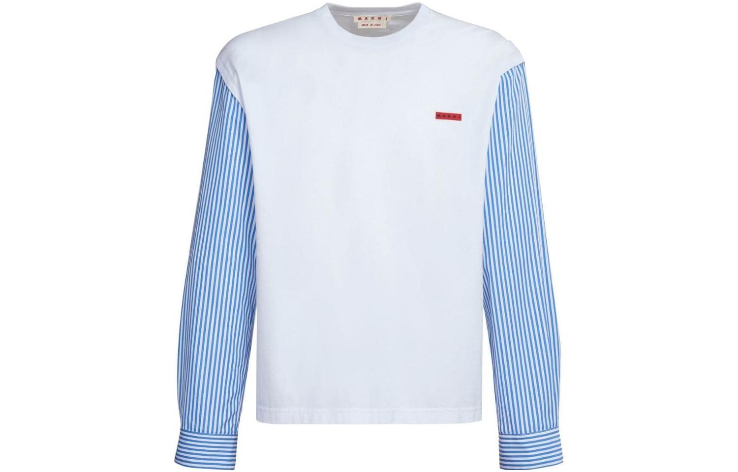 Marni White Sweatshirt with Letter Print and Crew Neck Design USCV85FUMU-0074PC-BEW03