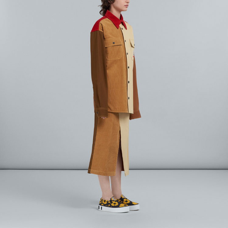 MARNI Carhartt WIP Unisex Logo Patchwork Single-Breasted Khaki Jacket. CAMA031301UTX00400M37 圖 5