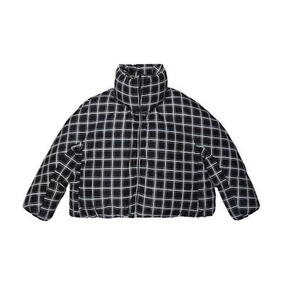 MARNI Dingyun Zhang Black Checked Oversized Down Jacket Black Coat. PIMU0030Y0-UTN909-BCN99