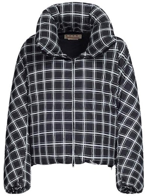 MARNI x Dingyun Zhang Black Checked Oversized Down Jacket Black Coat. PIMU0030Y0-UTN909-BCN99 Order MARNI x Dingyun Zhang Black Checked Oversized Down Jacket Black Coat. PIMU0030Y0-UTN909-BCN99