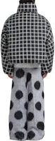 Shop MARNI x Dingyun Zhang 黑色格紋寬鬆羽絨外套 黑大衣 PIMU0030Y0-UTN909-BCN99