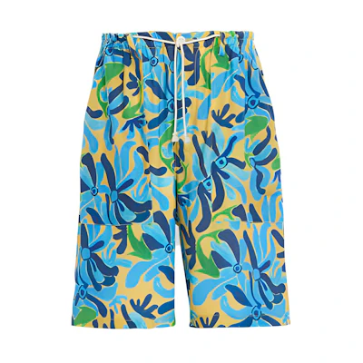 MARNI No Vacancy Inn SS23 Floral Print Loose Fit Shorts Multicolor. PUMU0229A1-UTL003-CFB39