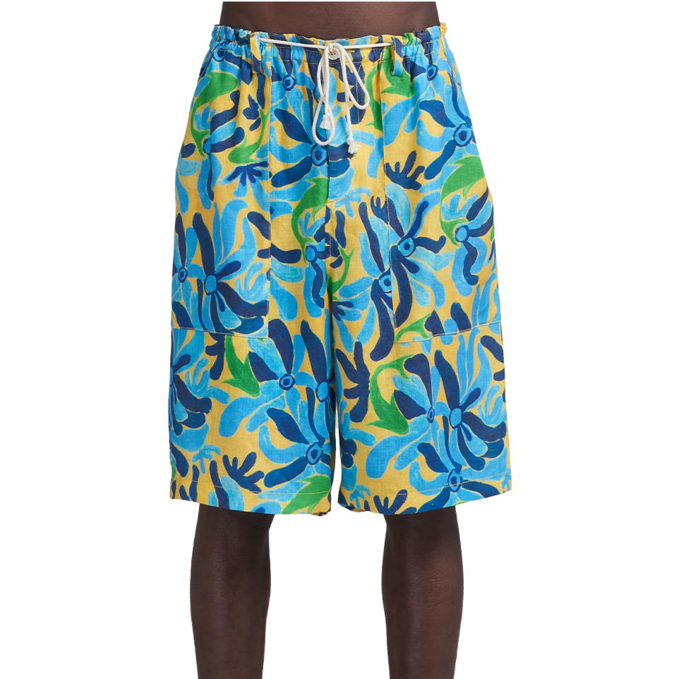 Lookbook マルニ x ノーバカンシーイン SS23 フローラルプリント ルーズフィットショーツ マルチカラー PUMU0229A1-UTL003-CFB39