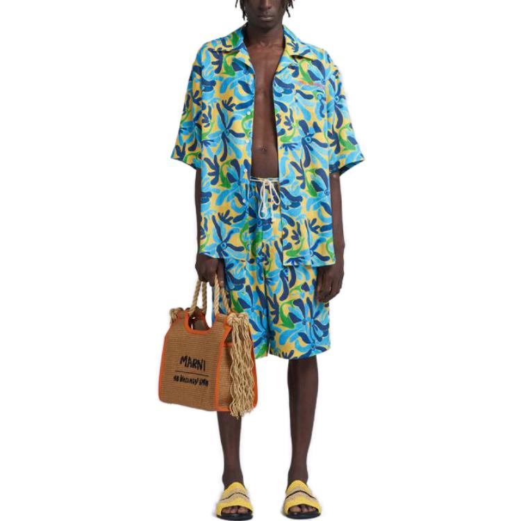 Details for マルニ x ノーバカンシーイン SS23 フローラルプリント ルーズフィットショーツ マルチカラー PUMU0229A1-UTL003-CFB39