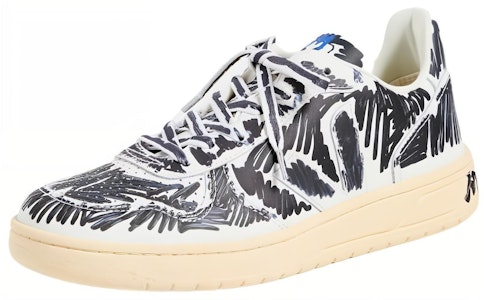 VEJA x MARNI V-15 皮革 塗鴉印花高幫 時尚板鞋 黑白色 Lookbook VEJA x MARNI V-15 皮革 塗鴉印花高幫 時尚板鞋 黑白色