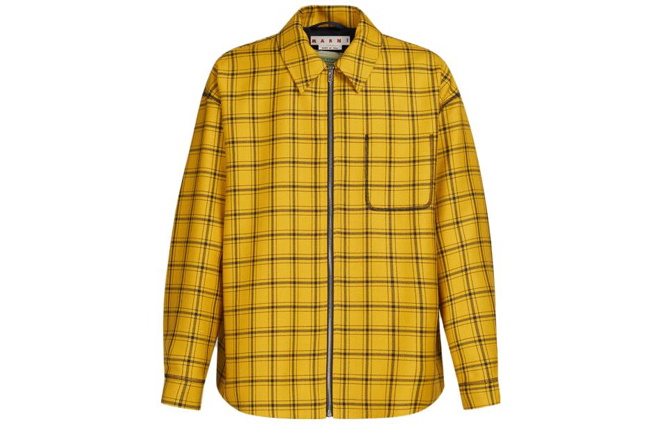 MARNI Yellow Graphic Print Logo Drawstring Hoodie Pullover Sweatshirt FUMU0073P9-USCV82-CLY56