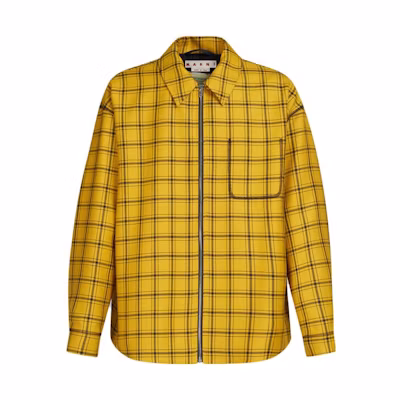 MARNI Yellow Graphic Print Logo Drawstring Hoodie Pullover Sweatshirt FUMU0073P9-USCV82-CLY56