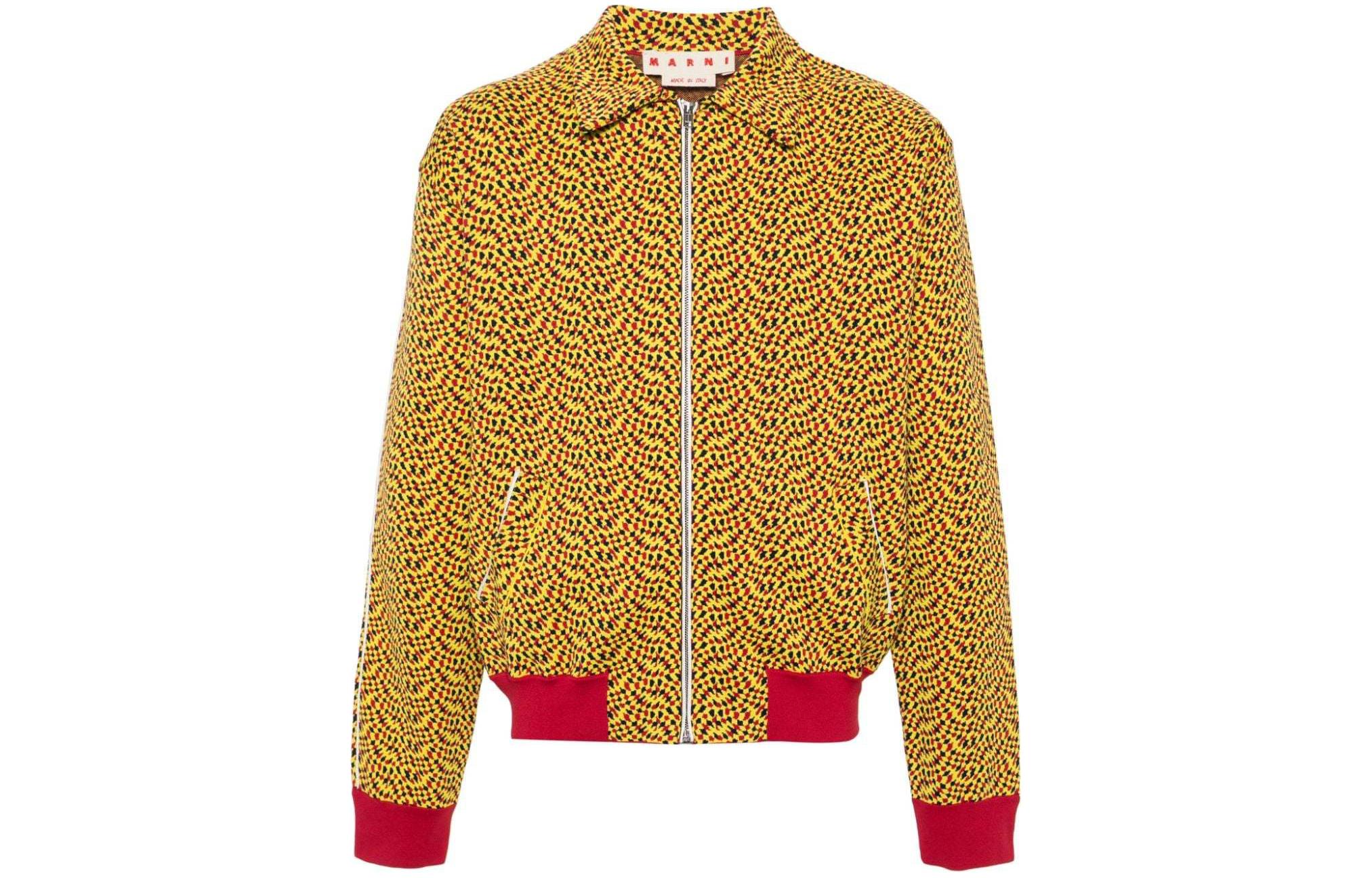 MARNI Yellow Logo Print Oversized Hoodie for Men FUMU0067PLUSCW17-YELLOW