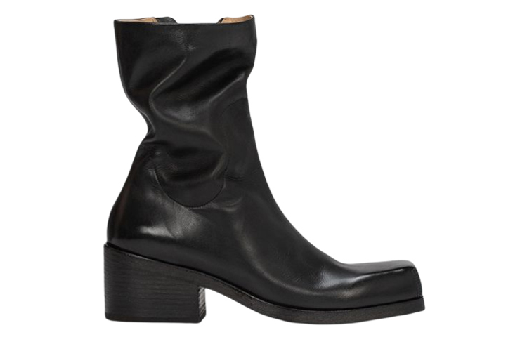 Order Marsèll Cassello 'Botines de Cuero Negro con Punta Cuadrada' MM4340193666