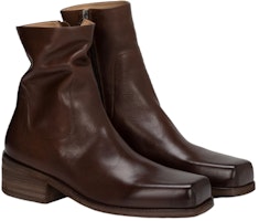 Marsèll Cassello Sepatu Boot Kulit Coklat Tua Persegi Pergelangan Kaki MM4340169445 Lookbook Marsèll Cassello Sepatu Boot Kulit Coklat Tua Persegi Pergelangan Kaki MM4340169445