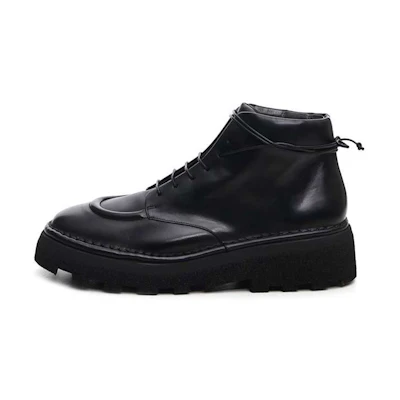 Marsèll Dentolone 'Black Lace-Up Ankle Boot'