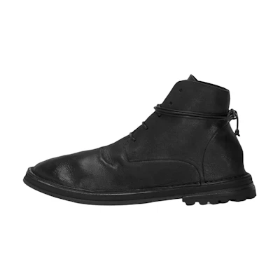 Marsèll Fungaccio 'Black Leather Lace-Up Ankle Boots'