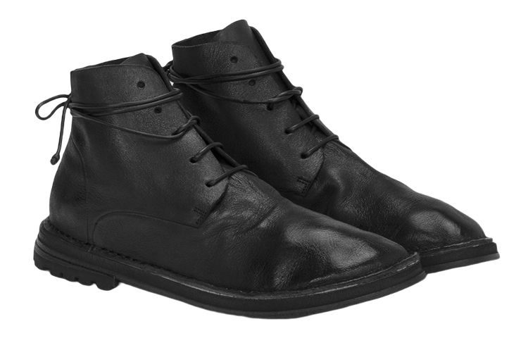 Lookbook Marsèll Fungaccio 'But Kasut Kulit Hitam Lace-Up Buku Lali' MM2651260666