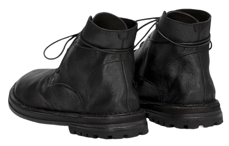 Shop Marsèll Fungaccio 'But Kasut Kulit Hitam Lace-Up Buku Lali' MM2651260666