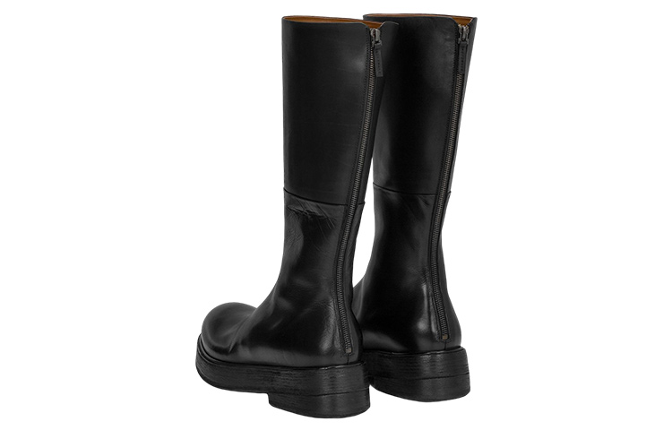 Shop Marsèll 馬塞爾 皮革 時尚 高筒靴 黑色