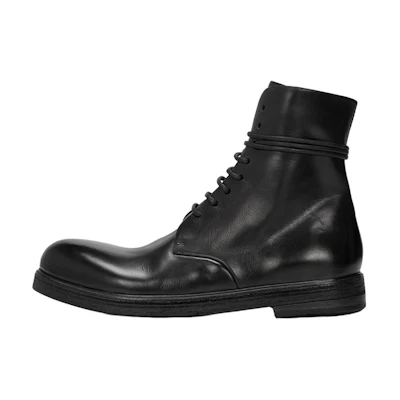 Marsèll Lace-Up Ankle Boots 'Black Leather Fashion'
