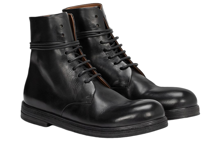 Marsèll Lace-Up Ankle Boots 'Black Leather Fashion' 圖 3