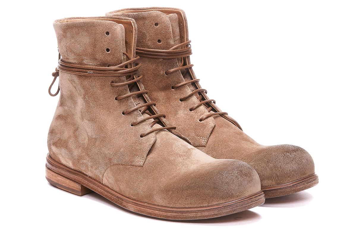 Marsèll Lace-Up Leather Ankle Boots 'Brown' 圖 3