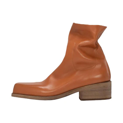 Marsèll Leather Ankle Boots 'Brown' 'Simple Fashion Square Toe'