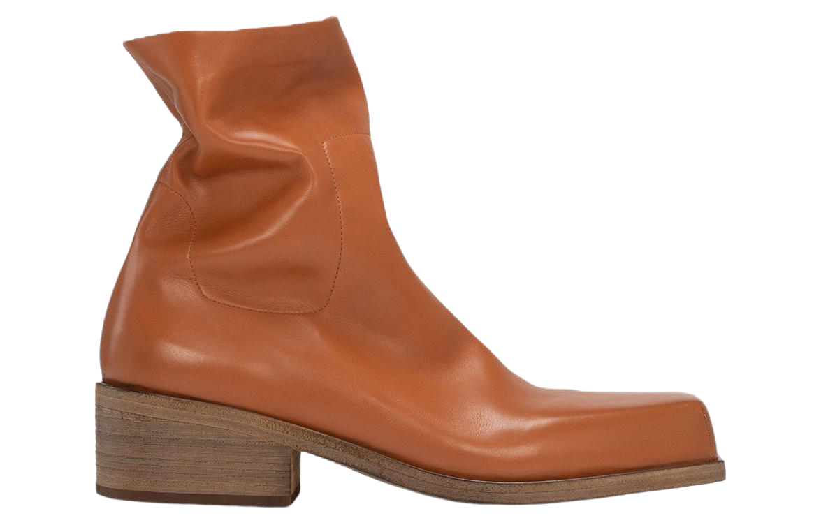 Marsèll Leather Ankle Boots 'Brown' 'Simple Fashion Square Toe' 圖 2