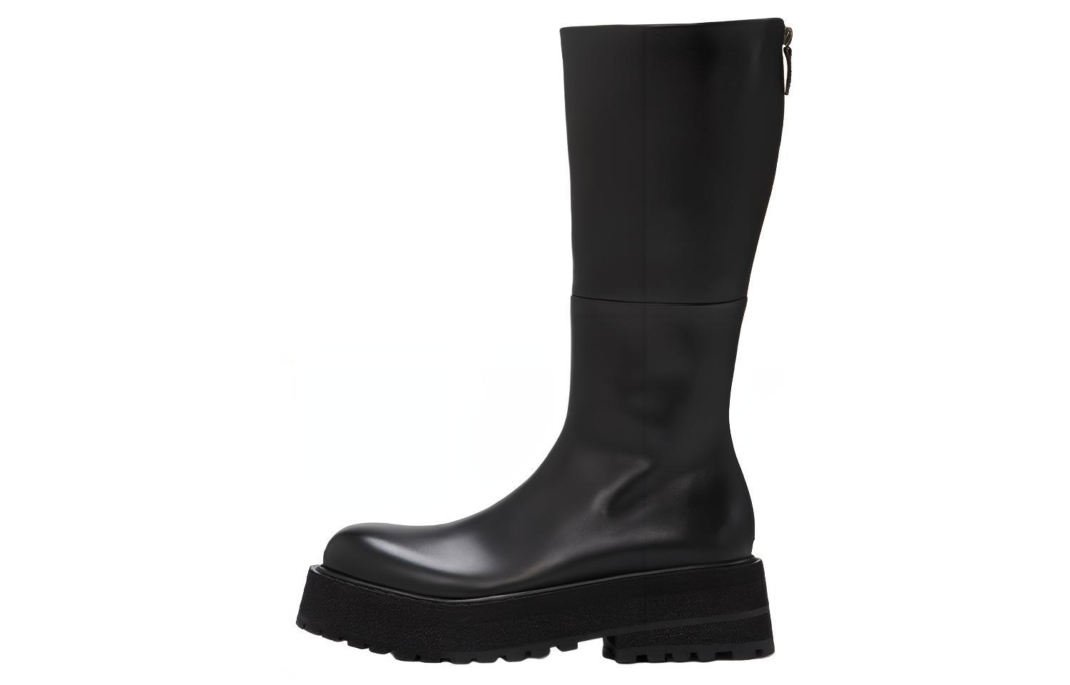 Marsèll Leather High-Top Boot 'Black Zip Fashion' MM4240118666