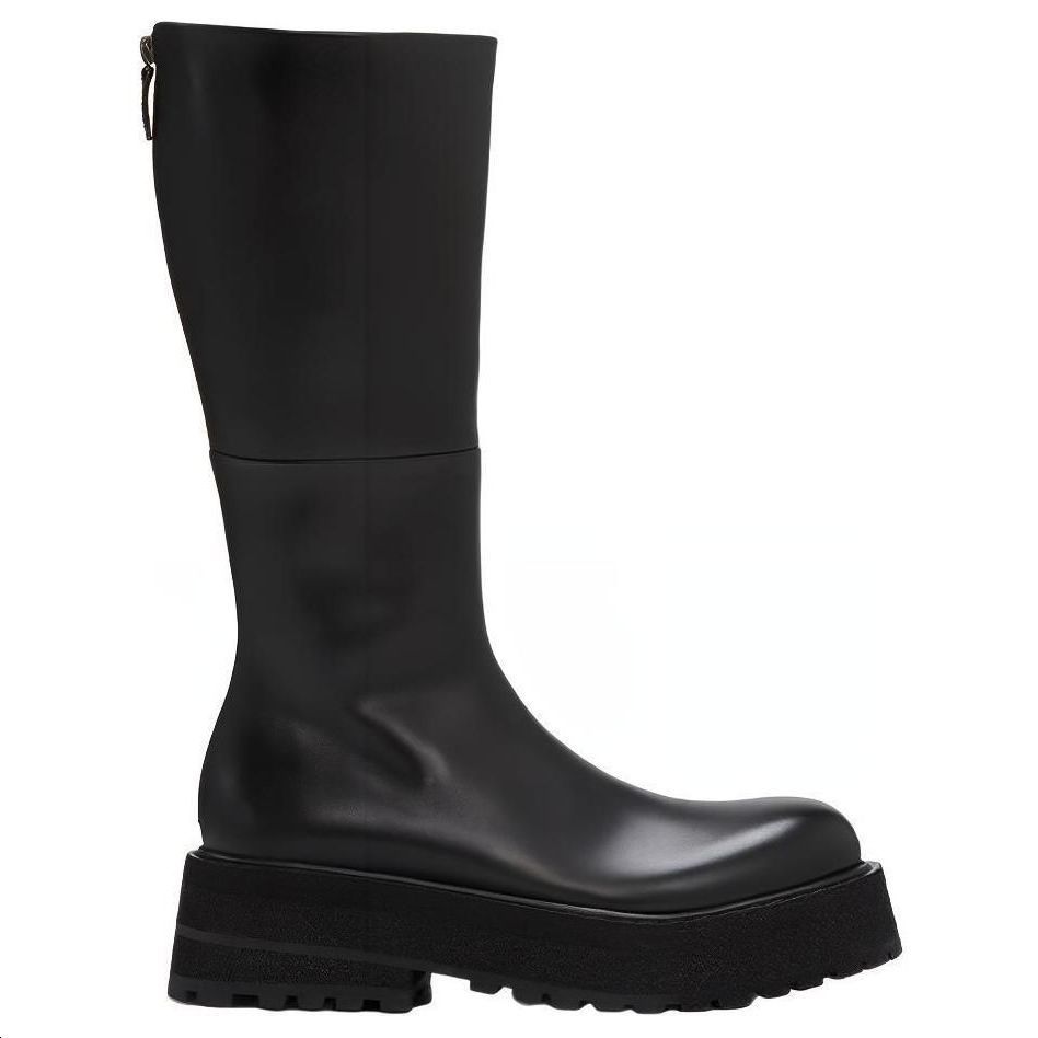 Order 玛赛尔黑色拉链时尚高帮皮靴 MM4240118666