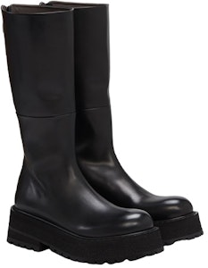 Bota Alta de Cuero Marsèll 'Negro con Cremallera de Moda' MM4240118666 Lookbook Bota Alta de Cuero Marsèll 'Negro con Cremallera de Moda' MM4240118666