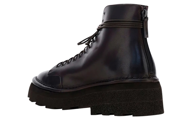 Shop Marsèll Leather Lace-Up Ankle Boot 'Black' MM2995118460