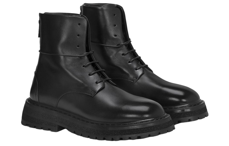 Lookbook マルセル レザー レースアップ ブーツ (ブラック) MM4410146666