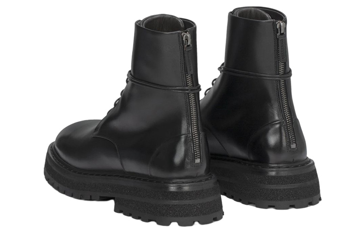 Shop マルセル レザー レースアップ ブーツ (ブラック) MM4410146666