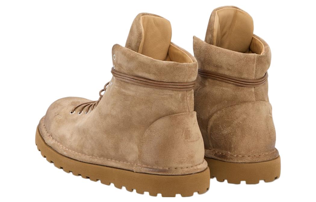 Shop Bota de Piel con Cordones y Punta Redonda Marsèll 'Marrón' MMG351M186310