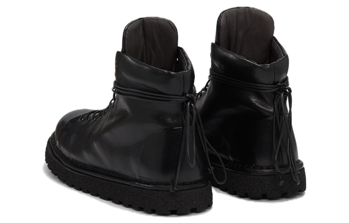 Shop マルセル 本革 ラウンドトゥ 快適 ショートブーツ (黒) MMG351P150666