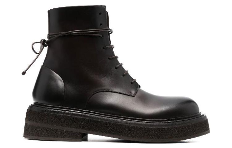 Marsèll Leather Low-Top Lace-Up Boots 'Black' 圖 2