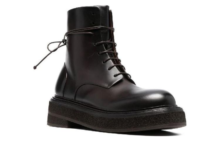 Marsèll Leather Low-Top Lace-Up Boots 'Black' 圖 3