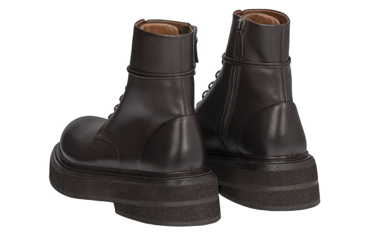 Marsèll Leather Low-Top Lace-Up Boots 'Black' 圖 5