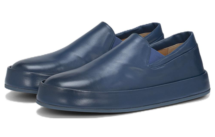 Marsèll Leather Round-Toe Slip-On Low-Top 'Blue' 圖 3